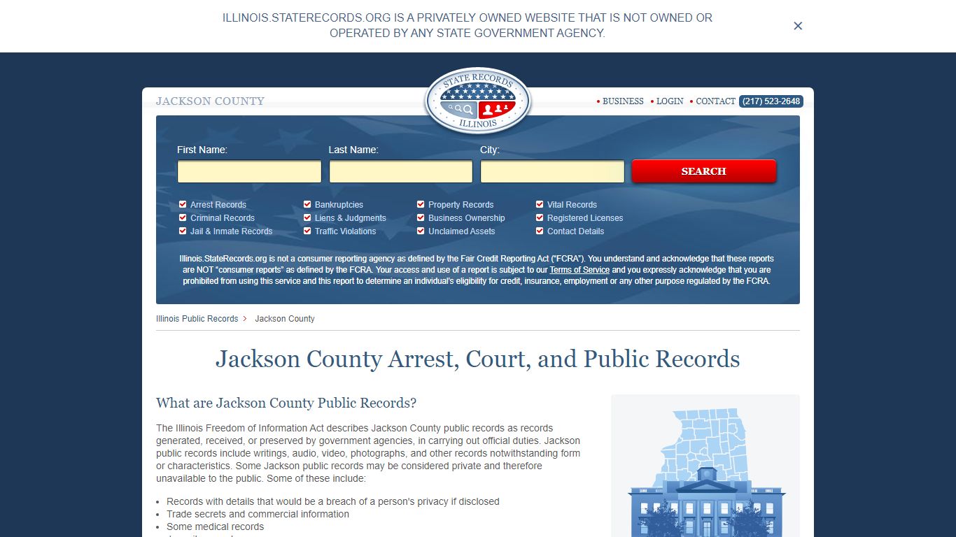 Jackson County Arrest, Court, and Public Records