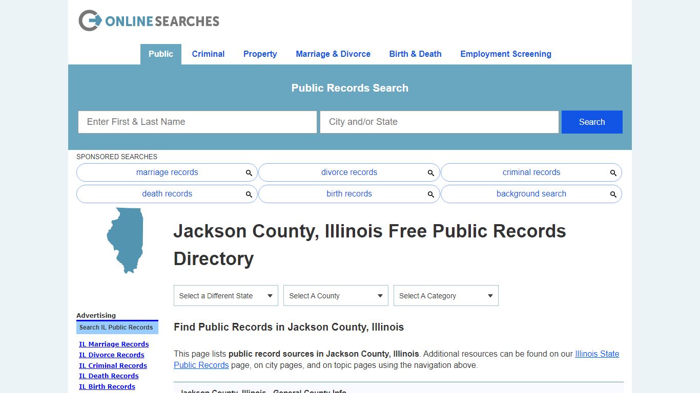 Jackson County, Illinois Public Records Directory